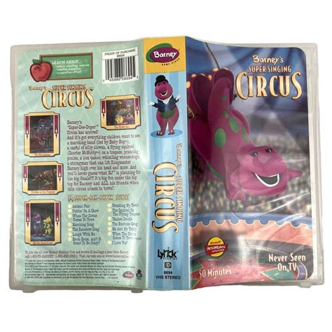 Barney S Super Singing Circus Video Vhs Format Hard Case | The Best ...