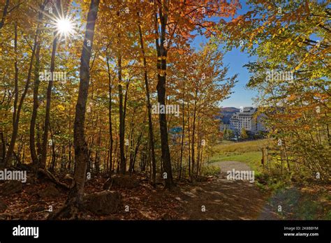 TREMBLANT, CANADA, October 4, 2022 : The village during fall season. Mont Tremblant Ski Resort ...