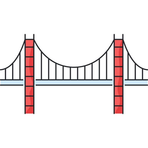 Golden gate bridge Generic Thin Outline Color icon