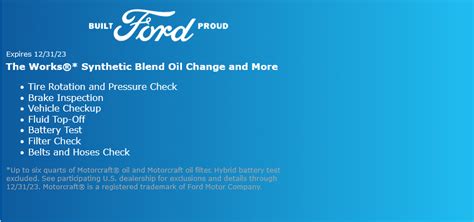 Ford The Works Coupons are Great Gifts | West Liberty, KY