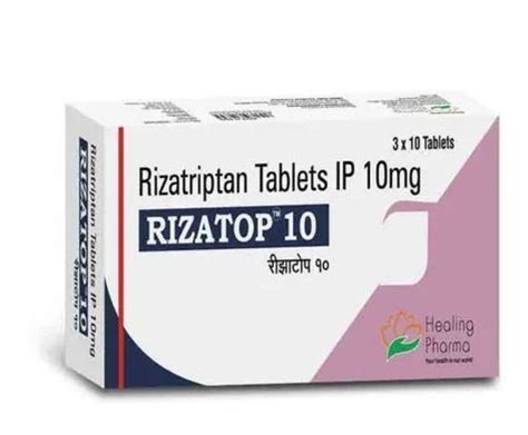 Rizatriptan 10 Mg Tablets, 10x10, Treatment: Anti Migraine at Rs 500/stripe in Nagpur