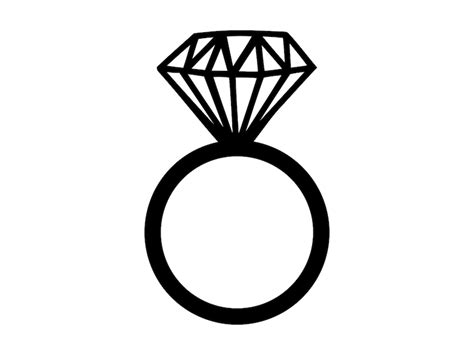 Diamond Ring Silhouette Svg