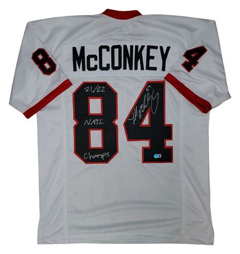 / Ladd McConkey Georgia Bulldogs Autographed Jersey - Ladd McConkey ...