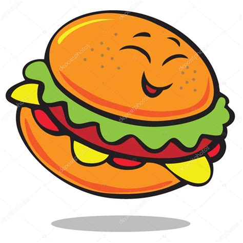 Funny cartoon hamburger — Free Stock Vector © tajim1 #2799900