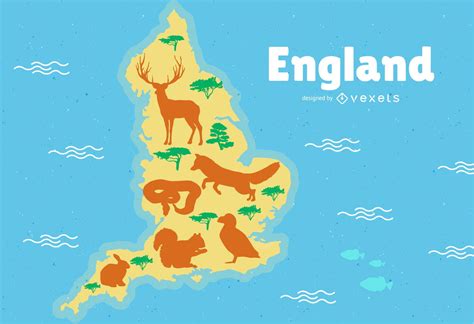 England Map Illustration Vector Download