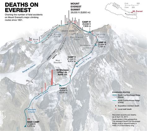 Map Of Dead Bodies On Mount Everest