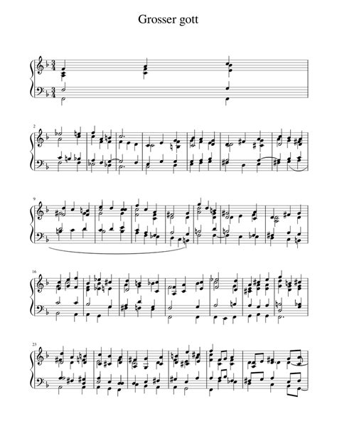 Grosser_gott Sheet music for Piano (Solo) | Musescore.com