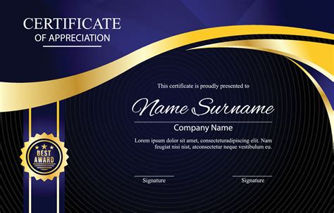 Certificate Of Appreciation Template Background 10185692 Vector Art at Vecteezy