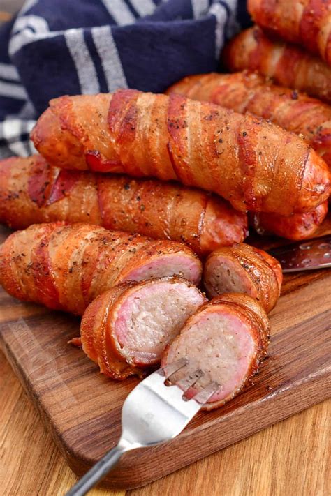 Bacon Wrapped Smoked Sausage - Grilling, Smoking, Living