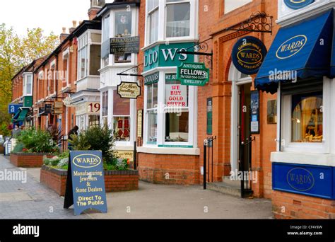 A row of jewellery shops in Birmingham's historic Jewellery Quarter ...