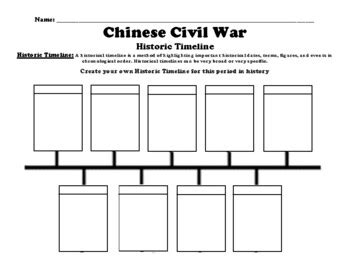 Chinese Civil War Timeline Worksheet (PDF) by BAC Education | TPT