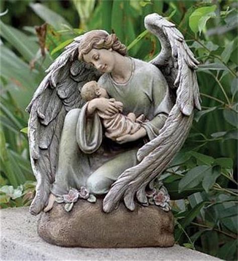 Guardian Angel with Baby Statue