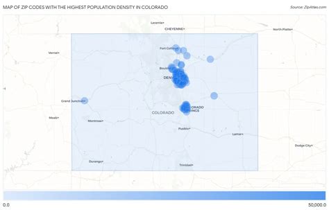 Highest Population Density in Colorado by Zip Code | Zip Atlas