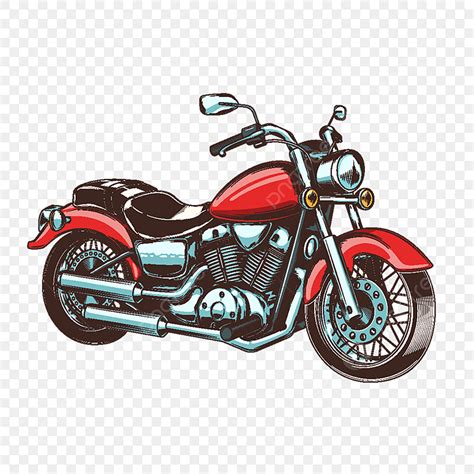 Hand Drawn Vintage Motorcycle Classic Chopper, Motorcycle, Motor, Badge PNG and Vector with ...