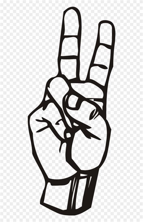 Hand Fingers Raised Two Symbol Png Image Picpng Peace Clipart Full ...