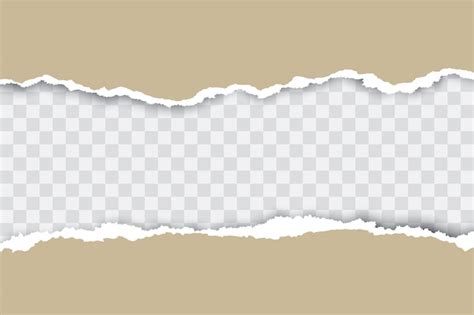 Premium Vector | Brown ripped paper background with transparency place ...