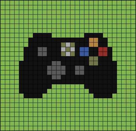 Xbox 360 Slim Controller Pixel Art en 2023 | Dibujitos sencillos ...