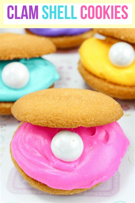 Clam Shell Cookies - Easy No-Bake Mermaid Party Idea