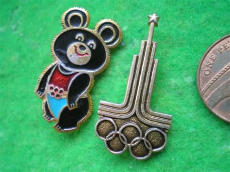 MOSCOW 1980 SUMMER Olympics Mascot Misha / Soviet Rare Badges /8/ £5.99 ...