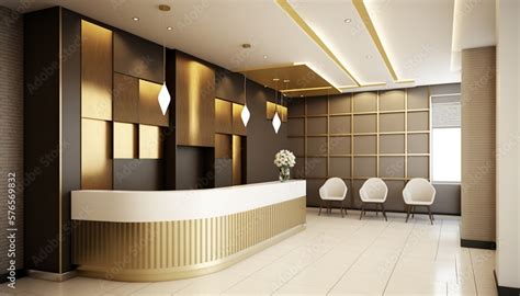 Restaurants reception desk interior design. AI-Generated Stock ...