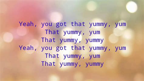 Justin Bieber- Yummy song lyrics - YouTube