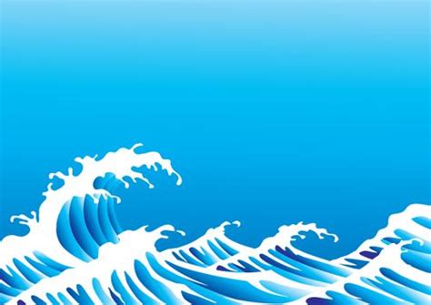 Surging Sea wave vector backgrounds 03 | Waves wallpaper, Ocean waves ...