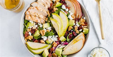 Pear Salad with Walnuts, Avocado and Grilled Chicken - USA Pears