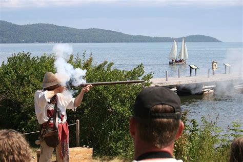 Flintlock Musket Firing While the Mackinaw Sails. - PICRYL Public Domain Search