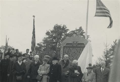 Survivors with Peshtigo Fire Historic Marker | Photograph | Wisconsin Historical Society ...