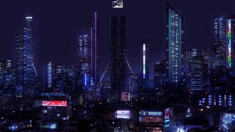 1920X1080 Cyberpunk Neon City