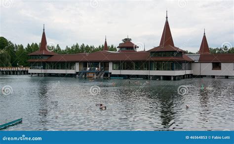 Thermal Lake in Heviz stock image. Image of edifice, baths - 46564853