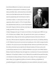 Part B - david blackwell - Mathematician.pdf - David Harrold Blackwell, an American statistician ...