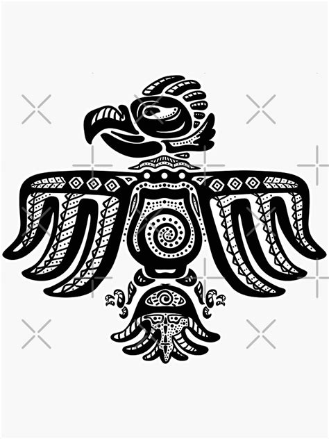 "Aztec Eagle - Warrior Symbol of Bravery (White)" Sticker for Sale by ...