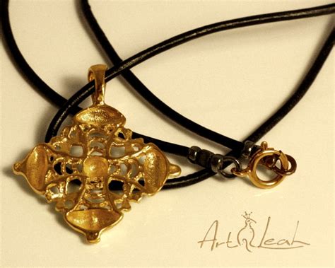 Gold Jerusalem Cross Necklace for Men or Women Talisman - Etsy