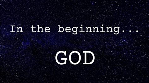 In the Beginning: God - Faith Church