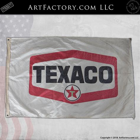 Vintage Texaco Flag: Unique Collectible Roadside Gas Station Advertising