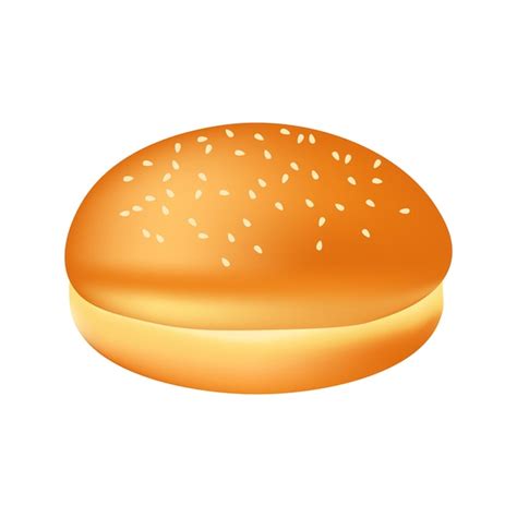 Premium Vector | Realistic bun or bread with sesame for burger illustration of food for shops ...