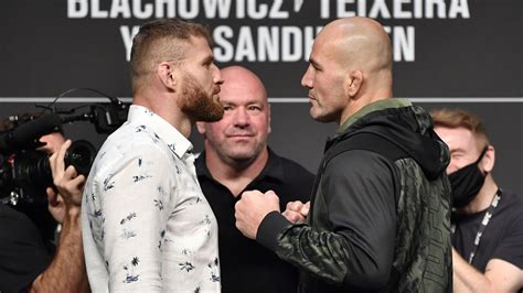 Jan Blachowicz vs Glover Teixeira staredown video from UFC 267 press ...