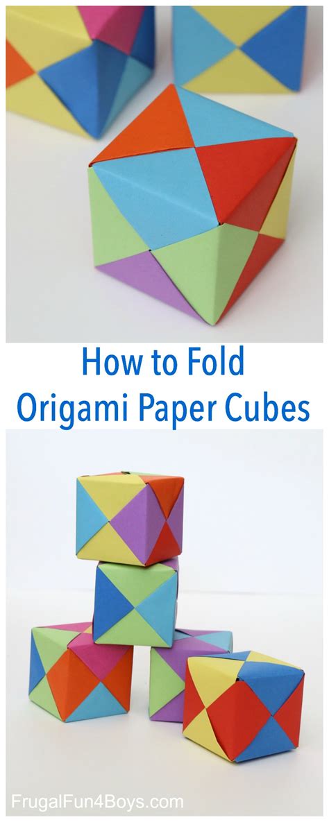 How to Fold Origami Paper Cubes - Frugal Fun For Boys and Girls