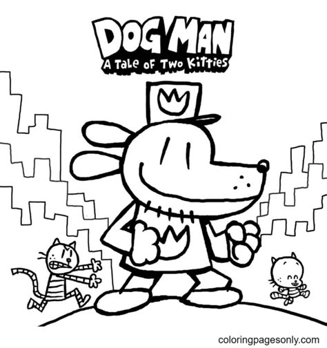 Dog Man Coloring Pages Printable for Free Download