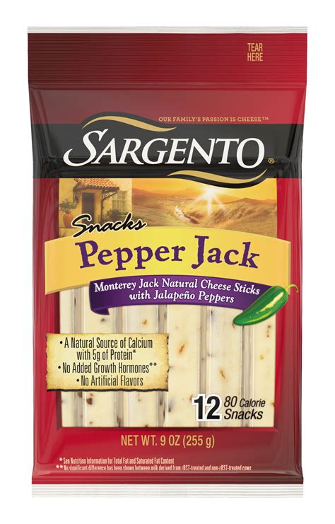 Sargento® Pepper Jack Natural Cheese Snack Sticks, 12-Count - Walmart.com - Walmart.com