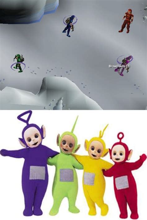 Teletubbies at wyverns | Teletubbies, Old school runescape, Olaf the snowman