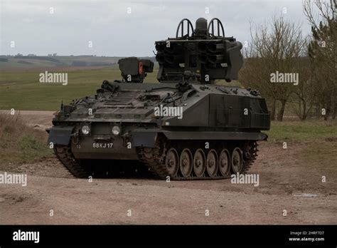 British Army Alvis Stormer Starstreak CVR-T tracked armoured vehicle ...