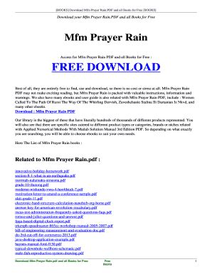 Prayer Rain Full Book Pdf - Fill Online, Printable, Fillable, Blank | pdfFiller