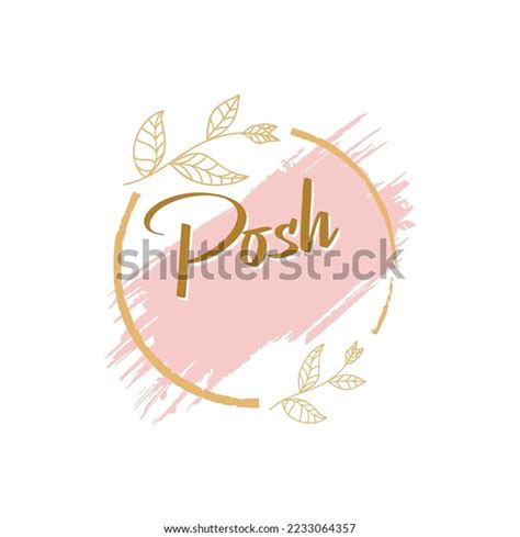 Feminine Logo Set Black Pink Gold Stock Vector (Royalty Free ...