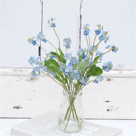 Faux Blue Forget Me Not Bouquet By Abigail Bryans Designs