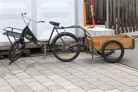 Cargo bicycle stock image. Image of trailer, equipment - 29963093