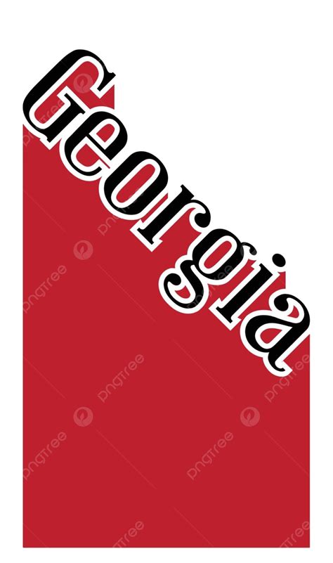 Georgia State Angled Shadow Text Shadow Shade Banner Vector, Shadow ...