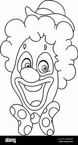 Scary Clown Faces Coloring Pages sketch template