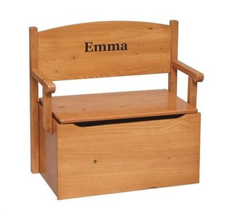 Personalized Toy storage bench | Oak toy box, Toy storage bench, Toy boxes